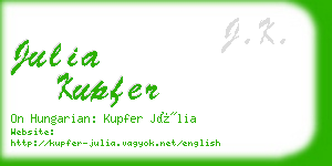 julia kupfer business card